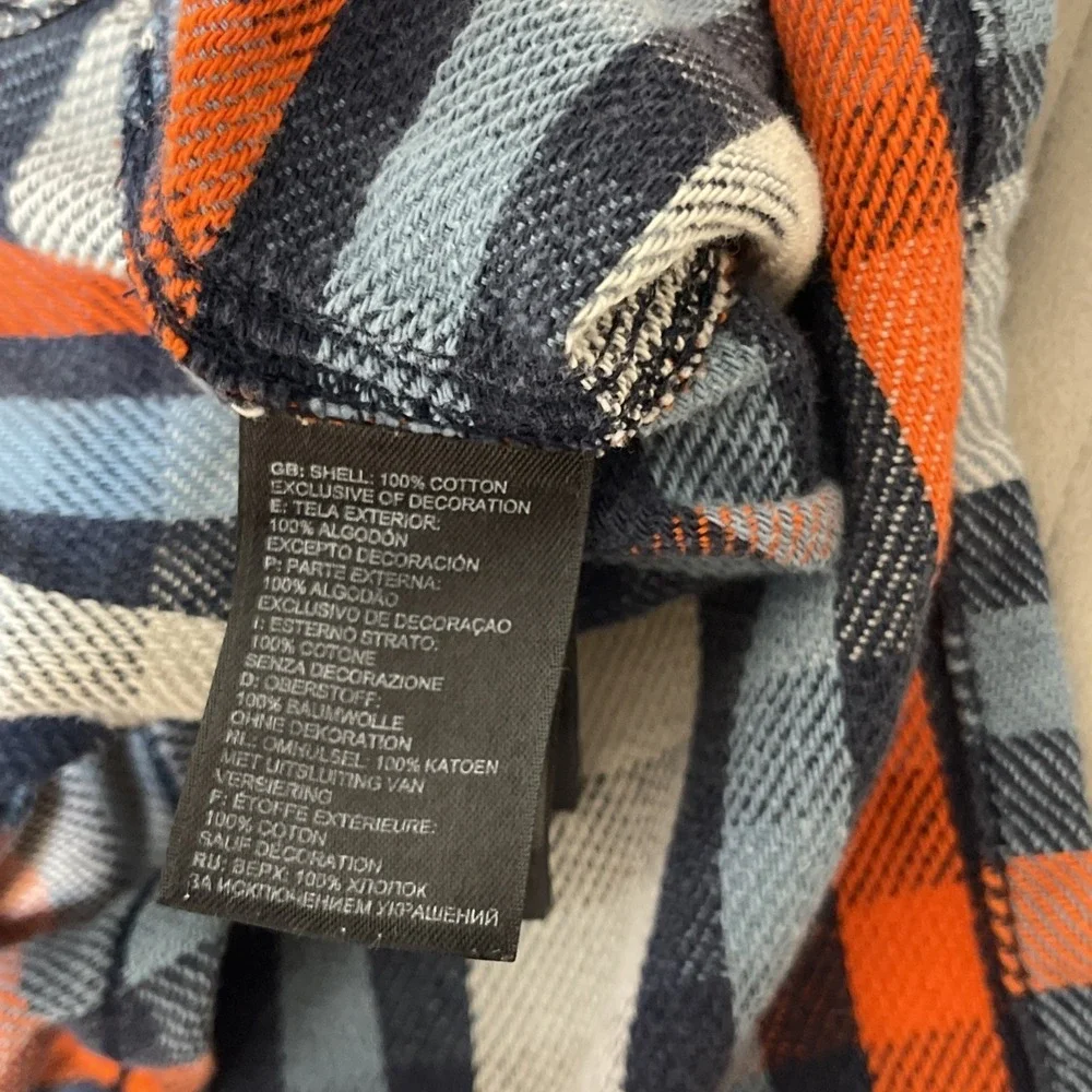 The North Face Flannel Mens M Plaid Lined Collar Band Outdoor Heavy
